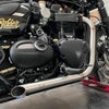 トライアンフ ボンネビルボバー／ボバーブラック 18～24  ドラッグフルエキゾーストシステム ステンレス マンドレル曲げ仕様 ブラッシュ  HITCHCOX_1