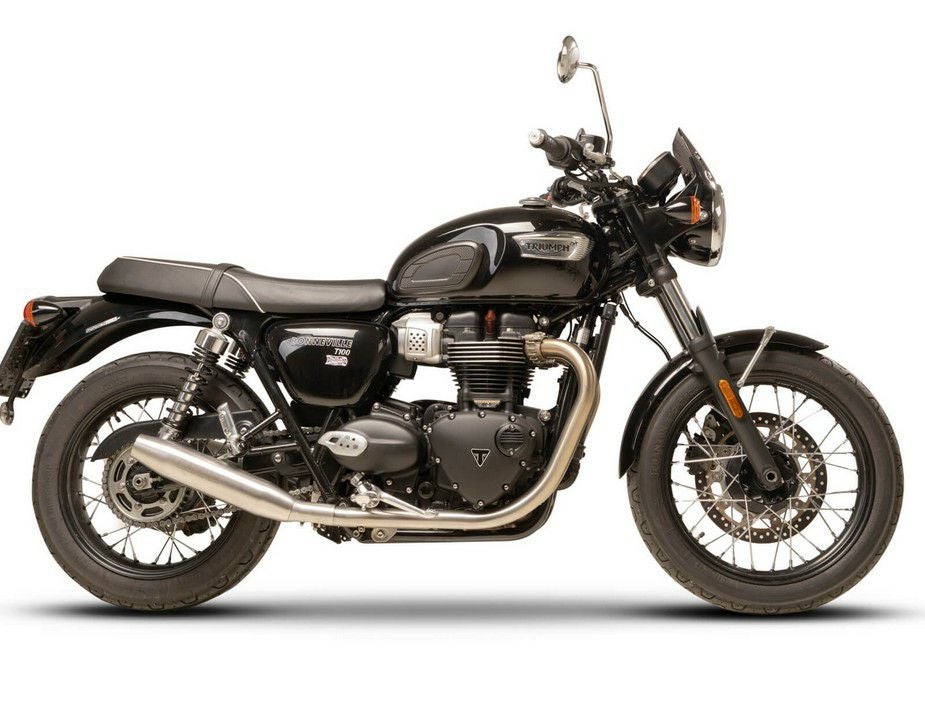 ボンネビル T100/T120 スリップオンマフラー Eマーク付き ブラック