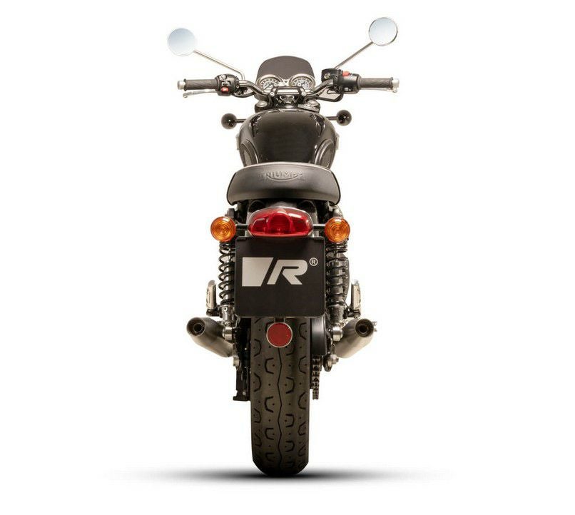 ボンネビル T100/T120 スリップオンマフラー Eマーク付き ステンマット