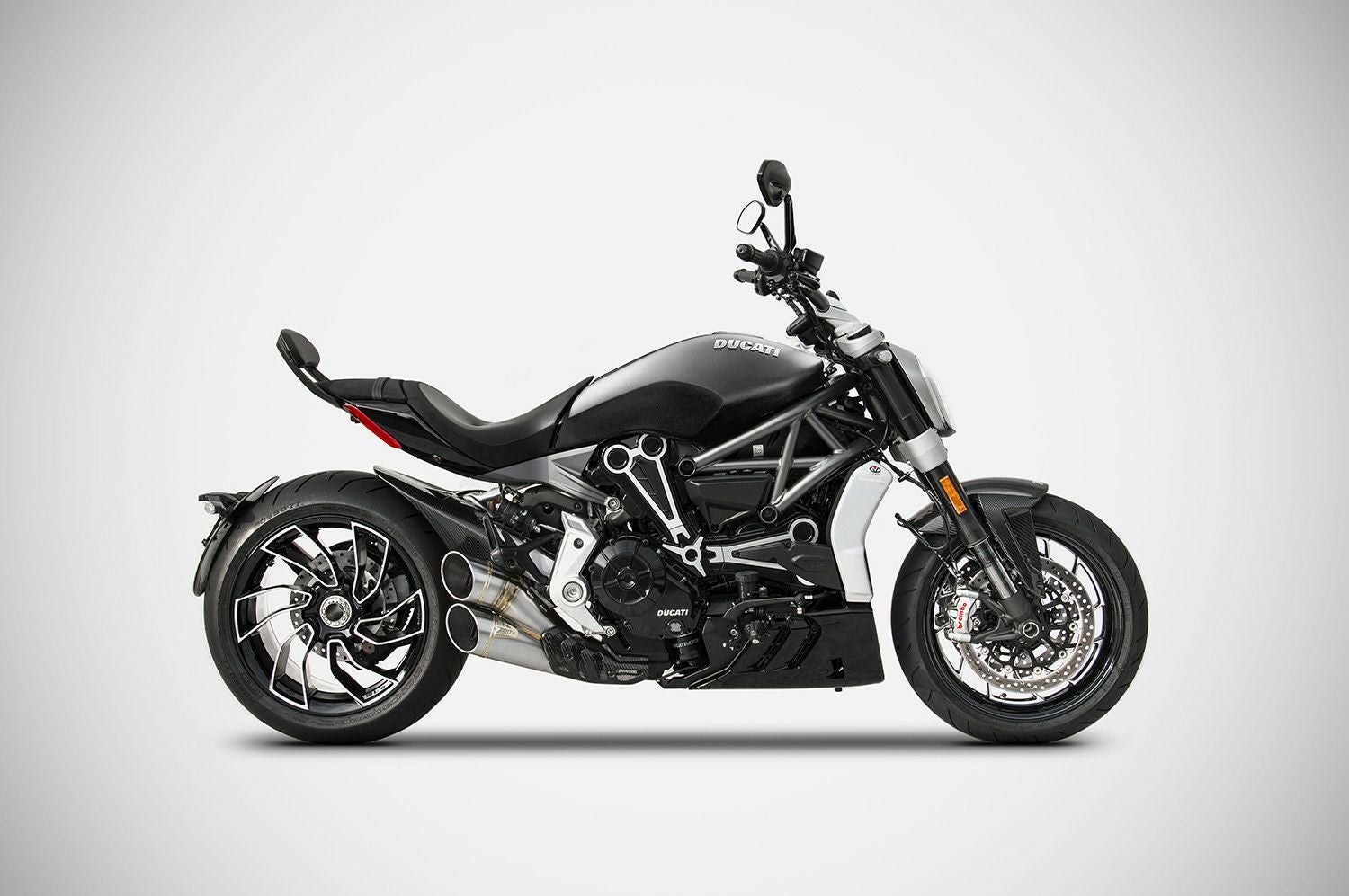 DUCATI Xディアベル スリップオンマフラー サテン レース用 ZARD