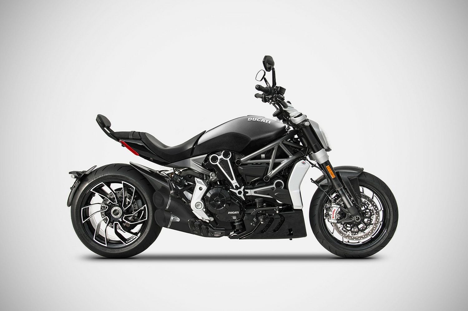 DUCATI Xディアベル スリップオンマフラー ブラック レース用 ZARD