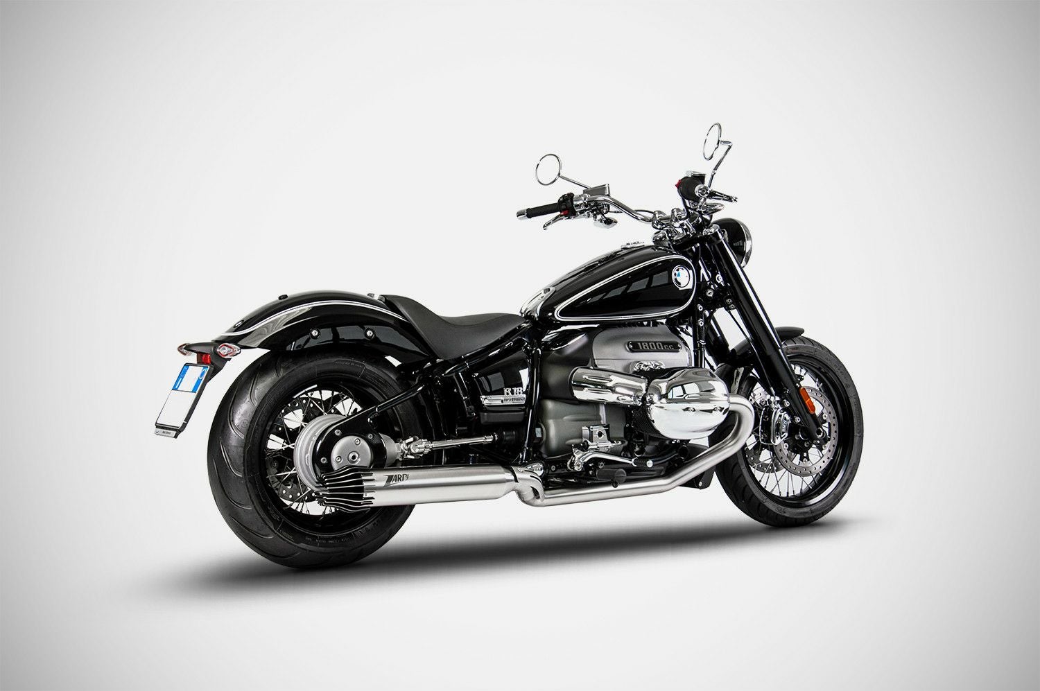BMW R18 フルエキゾーストマフラー レース用 ステンレス サテン ZARD