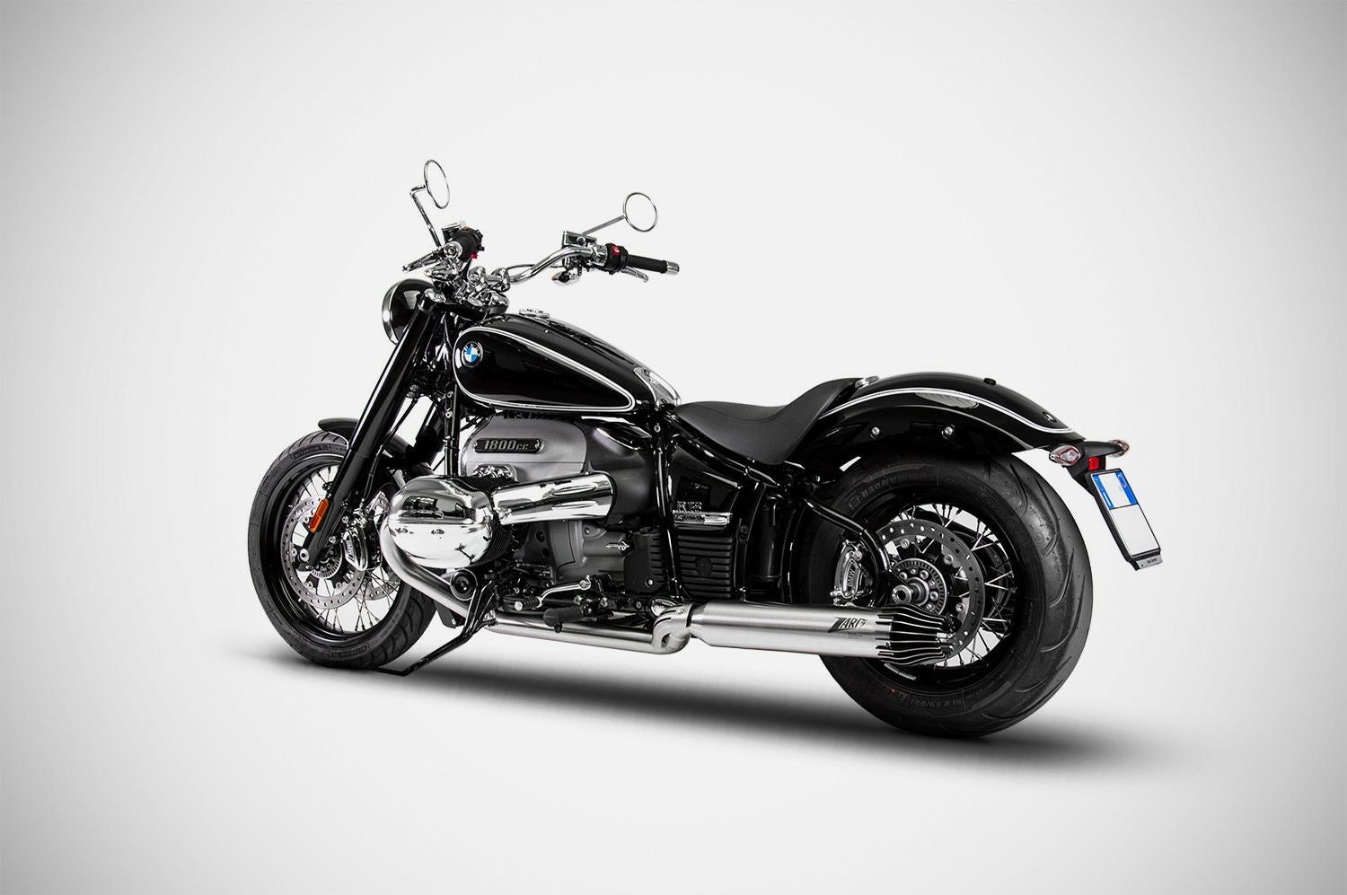 BMW R18 フルエキゾーストマフラー レース用 ステンレス サテン ZARD