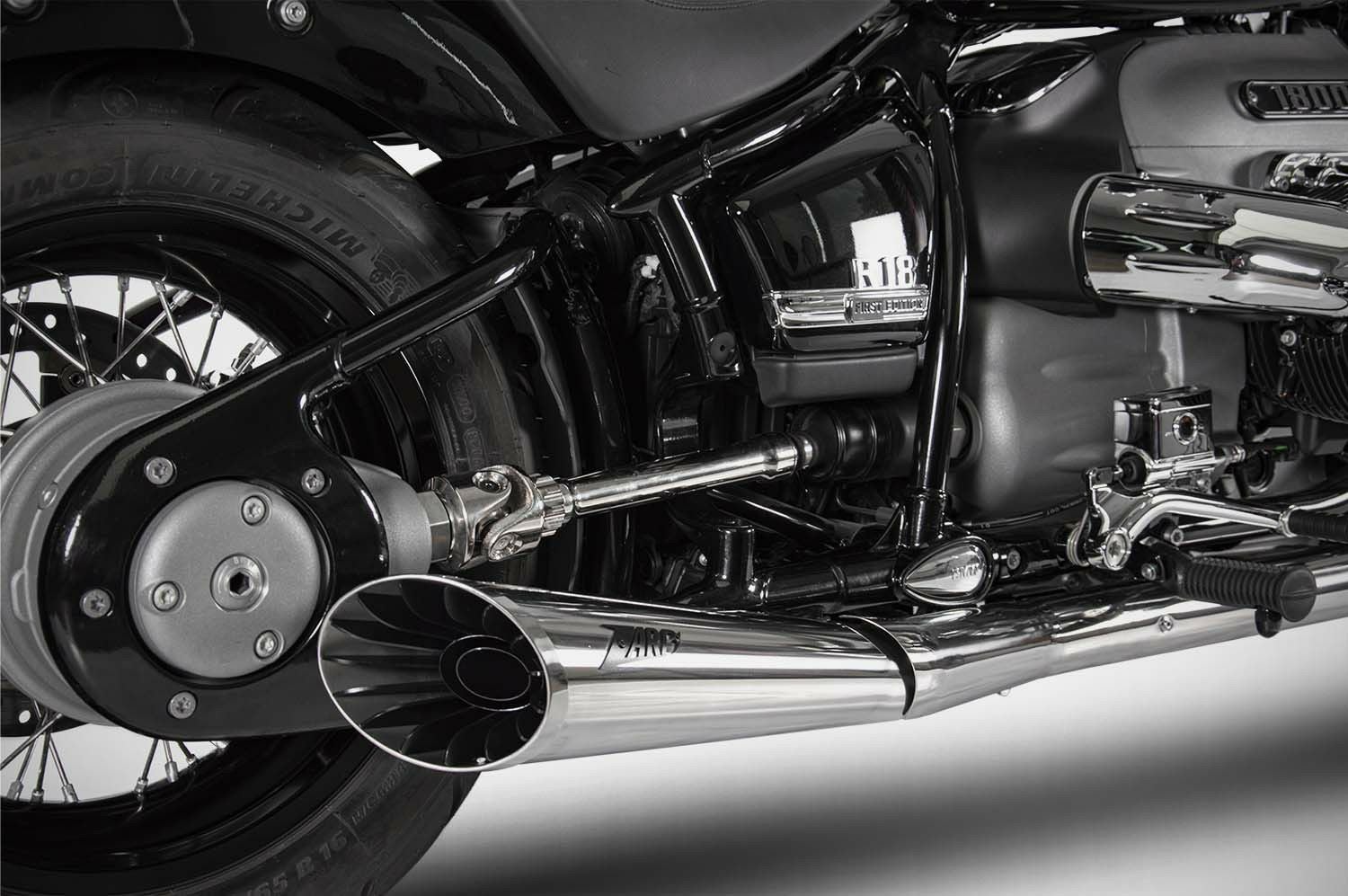 BMW R18 スリップオンマフラー EURO5認証 ステンレス ポリッシュ ZARD