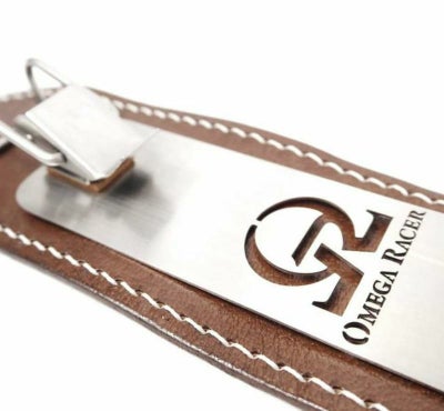 トライアンフ 空冷 T100 スラクストン スクランブラー タンクストラップ ブラウン Omega Racer_1