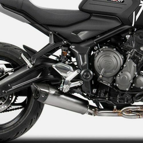 トライデント660 21- フルエキゾーストマフラー レース用 ステンレススリーブ/サテン  ZARD_1