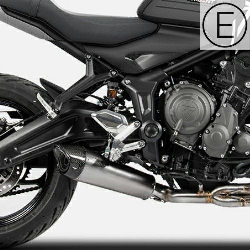 トライデント660 21- フルエキゾーストマフラー Eマーク付き チタンスリーブ/サテン  ZARD_1