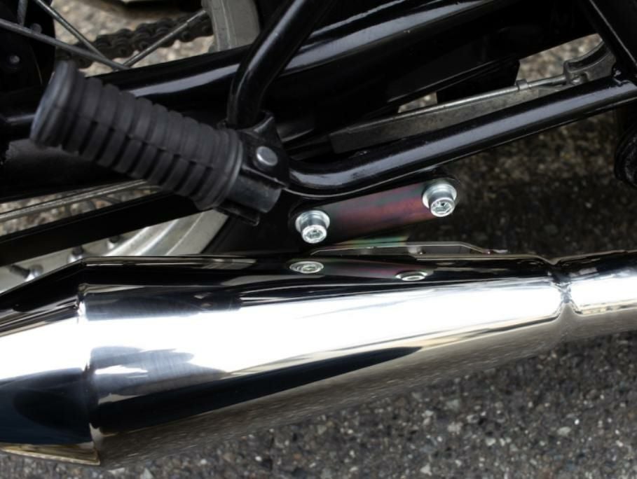 カワサキ W650/400 STDメガホン ショート フルエキ MID モーターロック