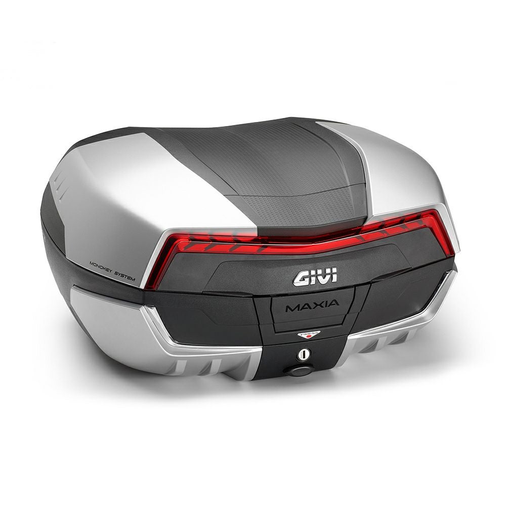 ジビ(GIVI) MONOKEY トップケース V58 MAXIA5 シルバー+レッド