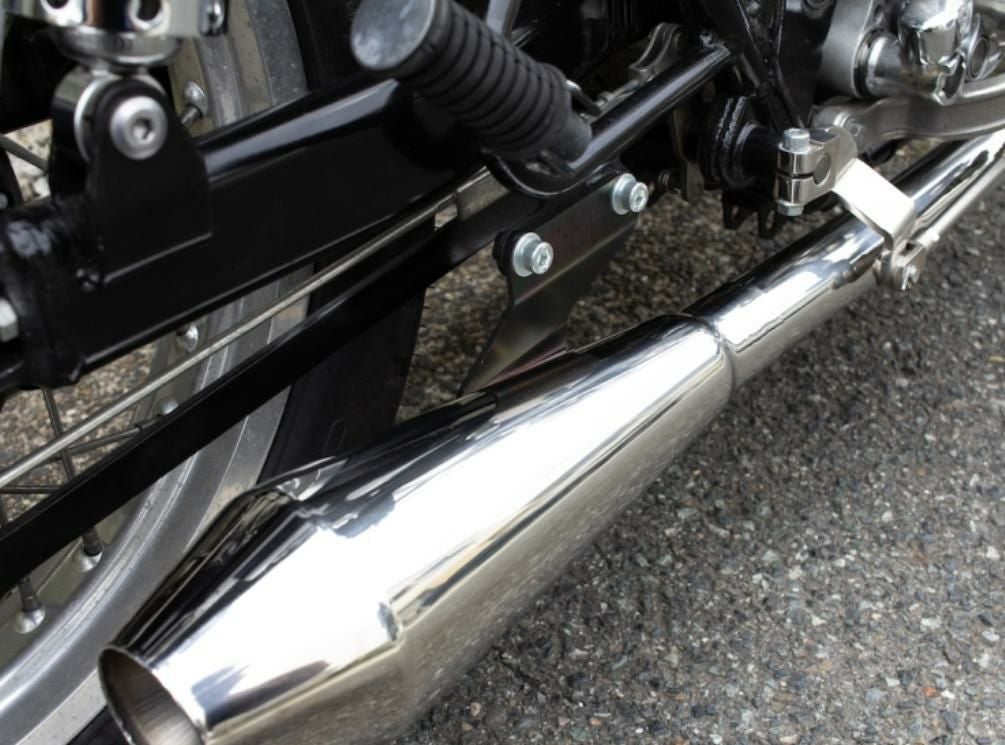 カワサキ W650/400 STDメガホン ショート フルエキ LOW モーターロック