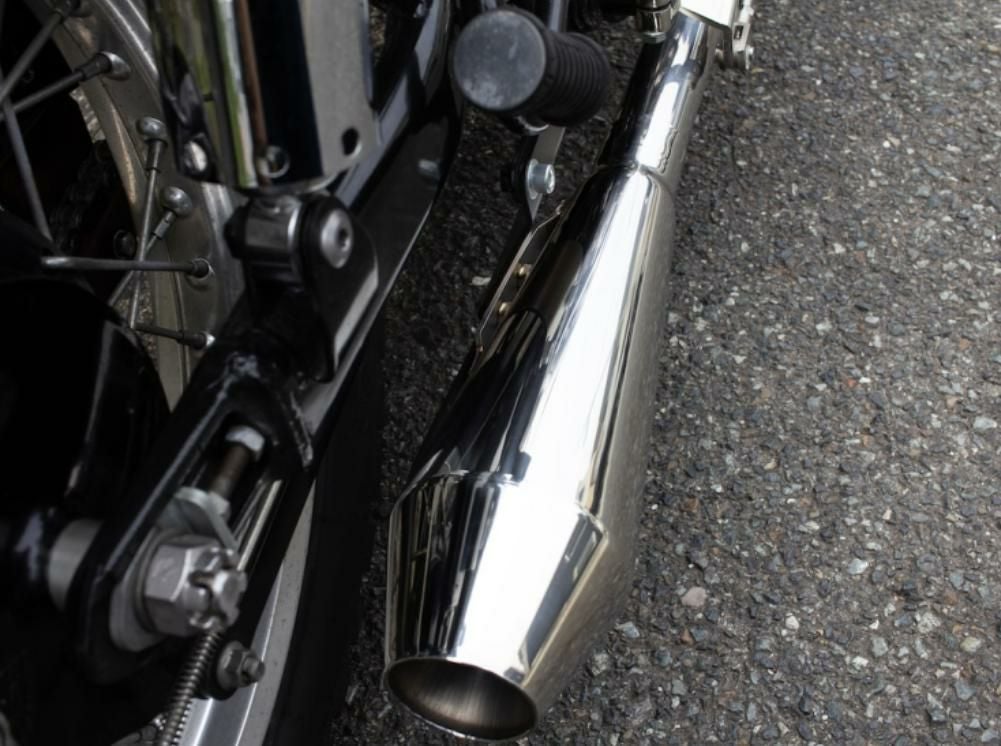 カワサキ W650/400 STDメガホン ショート フルエキ LOW モーターロック