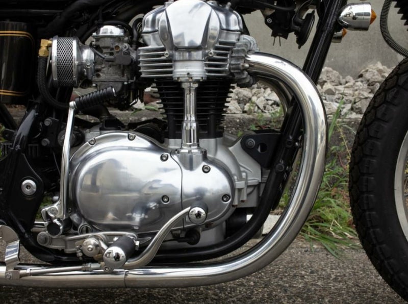 カワサキ W650/400 STDメガホン ショート フルエキ LOW モーターロック 