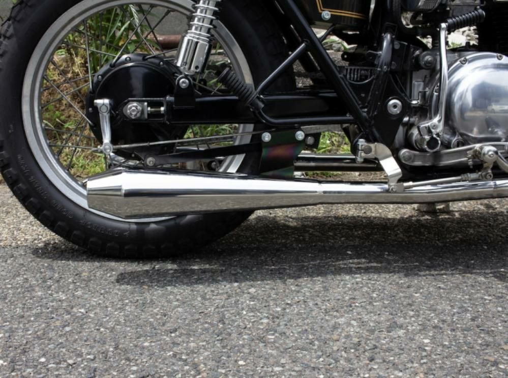 カワサキ W650/400 STDメガホン ミドル フルエキ LOW モーターロック