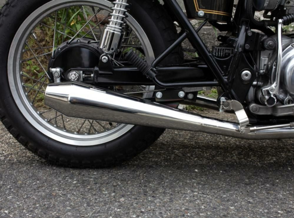 カワサキ W650/400 STDメガホン ミドル フルエキ MID モーターロック