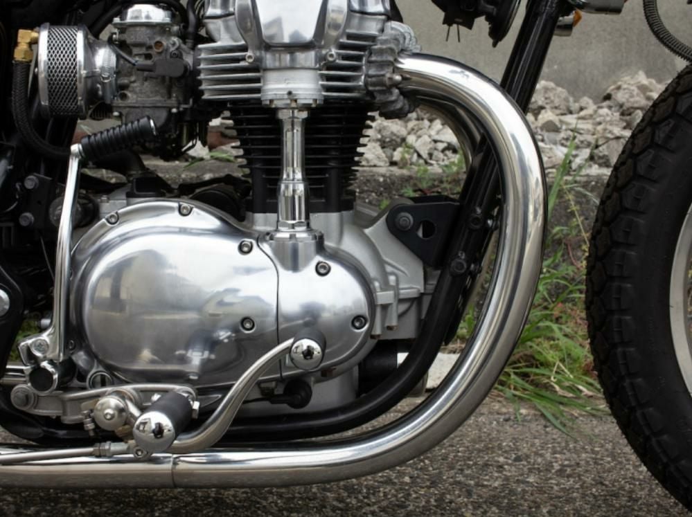 カワサキ W650/400 STDメガホン ミドル フルエキ MID モーターロック