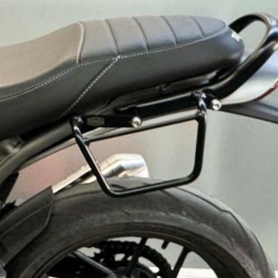 トライアンフ スピード400 サドルバッグ ステー サテンブラック 左側 La Poderosa_1