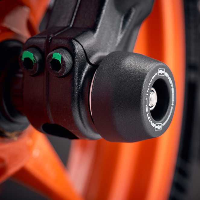 KTM DUKE390 ハスクバーナ 401 (24-) アクスルスライダー(スピンドルボビン)キット Evotech Performance_7