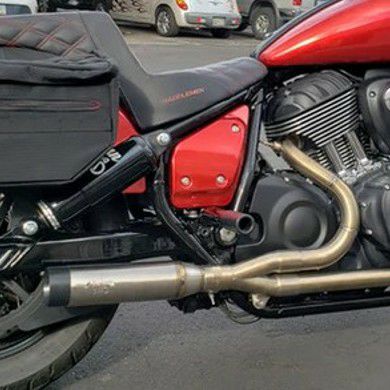 バイク インディアンに装着してたマフラー インディアン スカウトシリーズ マフラーチップ ブラック Dean Speed