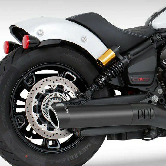 バイク インディアンに装着してたマフラー インディアン スカウトシリーズ マフラーチップ ブラック Dean Speed