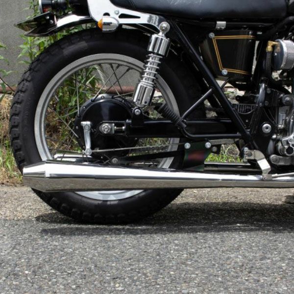 定価11万　W650   モーターロックフルエキマフラー カワサキ W650/400ヴィンテージマフラー フルエキ LOW モーターロック