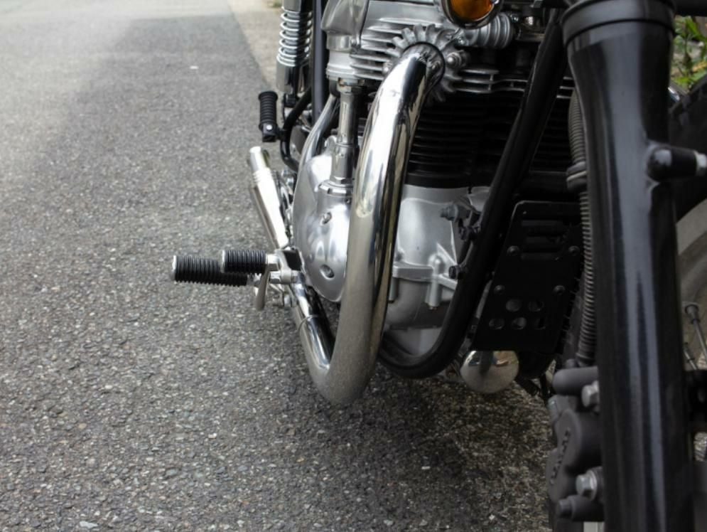 定価11万　W650   モーターロックフルエキマフラー カワサキ W650/400ヴィンテージマフラー フルエキ LOW モーターロック