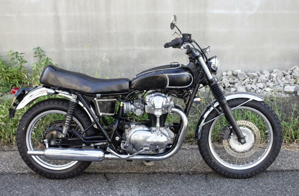 カワサキ W650/400 エイジング塗装済み 69ボックス専用 サイドパネル