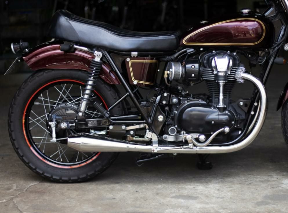 カワサキ W800 STDメガホン ショート フルエキ LOW モーターロック