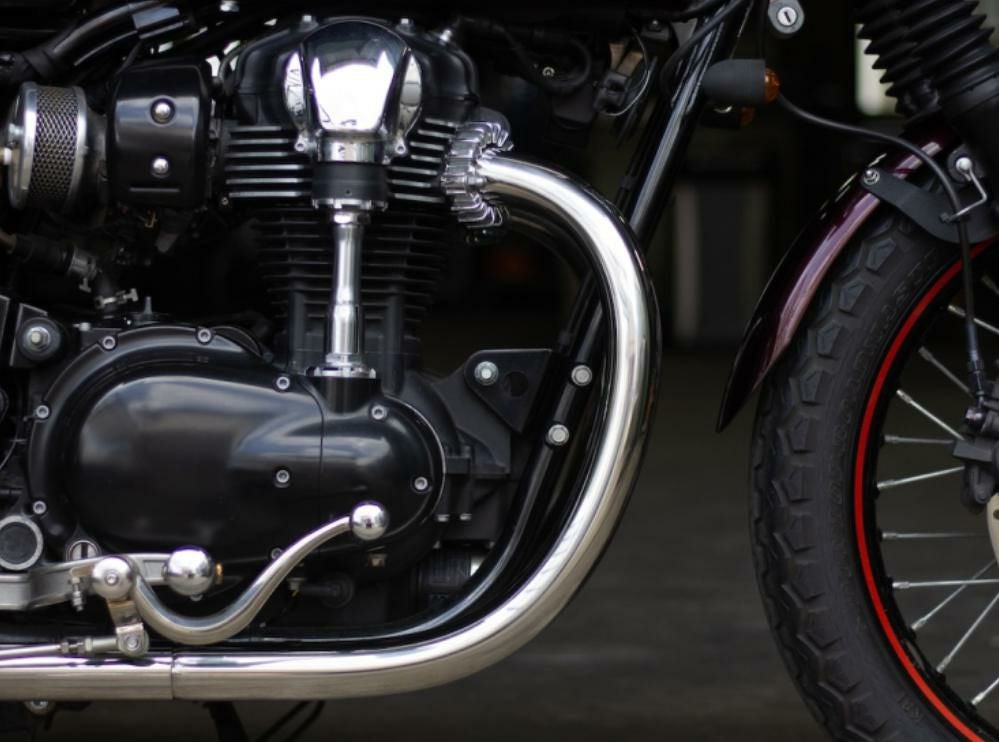 カワサキ W800 STDメガホン ミドル フルエキ MID モーターロック