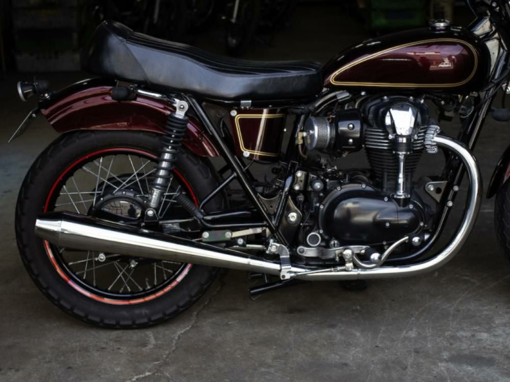 カワサキ W800 STDメガホン ロング フルエキ MID モーターロック