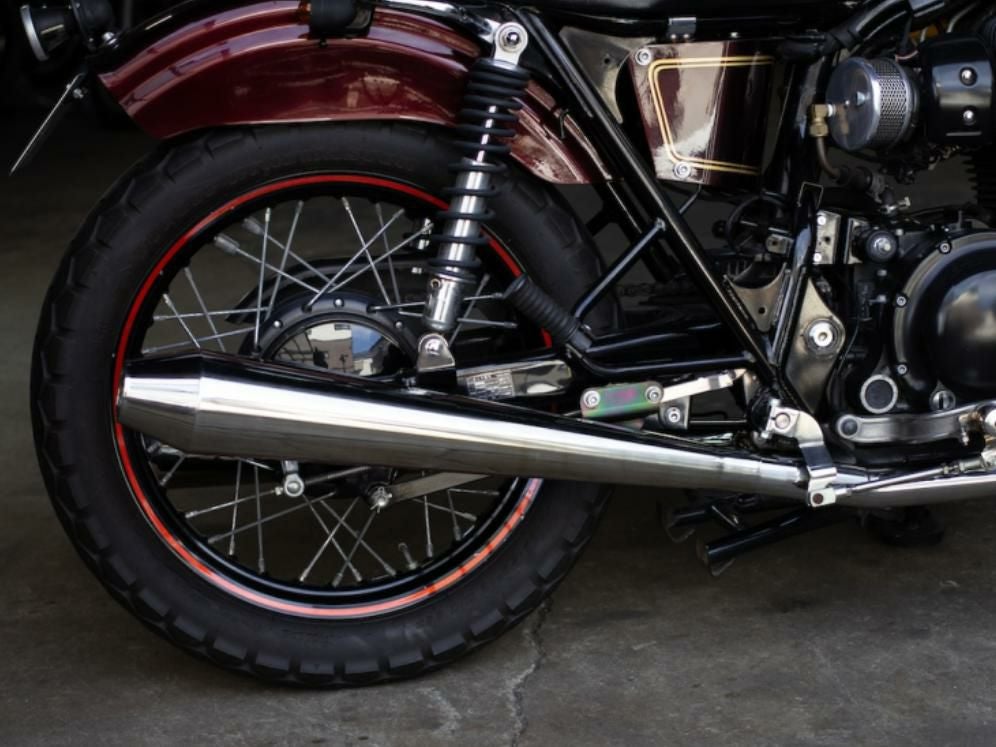 MOTOR ROCK　W800　STDメガホン ロング フルエキ マフラー【新品 カワサキ W800 STDメガホン ロング フルエキ MID モーターロック
