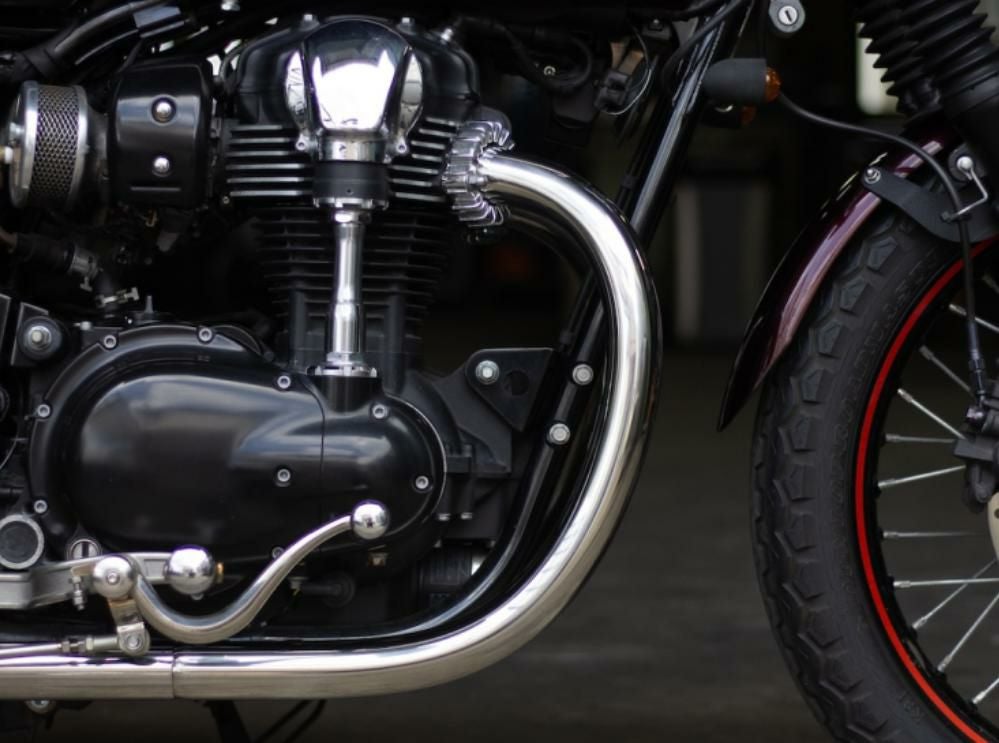 カワサキ W800 STDメガホン ロング フルエキ MID モーターロック