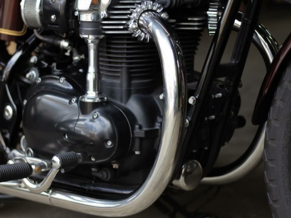 カワサキ W800 STDメガホン ロング フルエキ MID モーターロック