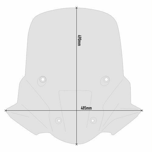 や*ん様 GIVI ウインドスクリーン タイガー900ラリー用 59cm×48c タイガー900 20- ウインドスクリーン 49x48.5 スモーク GIVI | バイク