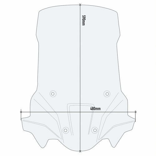 GIVI ウインドスクリーン タイガー900ラリー用 59cm×48cm クリア タイガー900ラリー 20-23 ウインドスクリーン 59x48 クリア GIVI