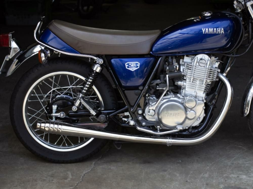 ヤマハ SR400 69メガホン フルエキ ダウン FI車 モーターロック