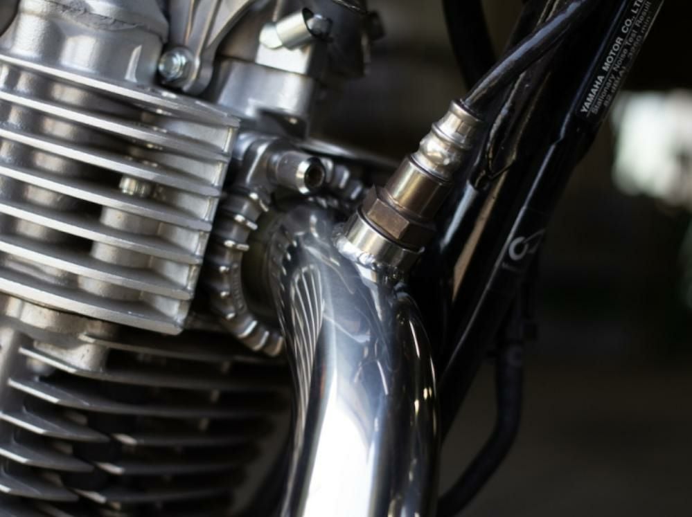 ヤマハ SR400 69メガホン フルエキ ダウン FI車 モーターロック