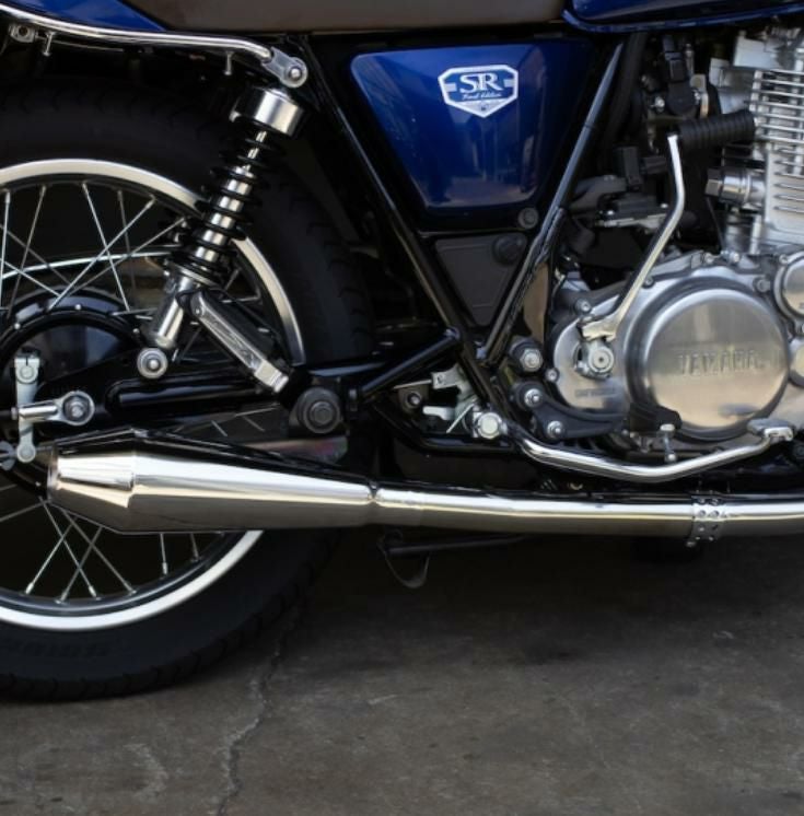 SR400ダウンショートマフラー ヤマハ SR400 STDメガホン ショート フルエキ ダウン FI車 モーター