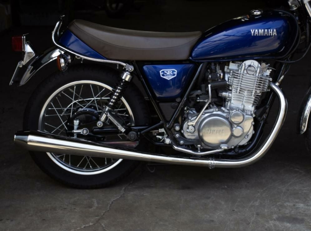 SR400 フィッシュマフラーセット‼️　YAMAHAヤマハ 2%er（ツーパーセンター） メガホンフィッシュテールマフラー SR500