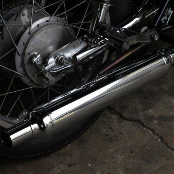 SR400 マフラー ヤマハ SR400/500 オールドスタイル手曲げマフラー クローム モーター
