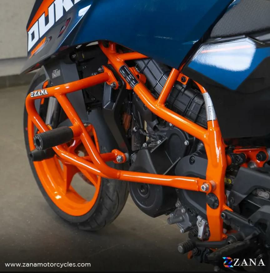 KTM DUKE 250/390 クラッシュガード スライダー付き オレンジ ZANA