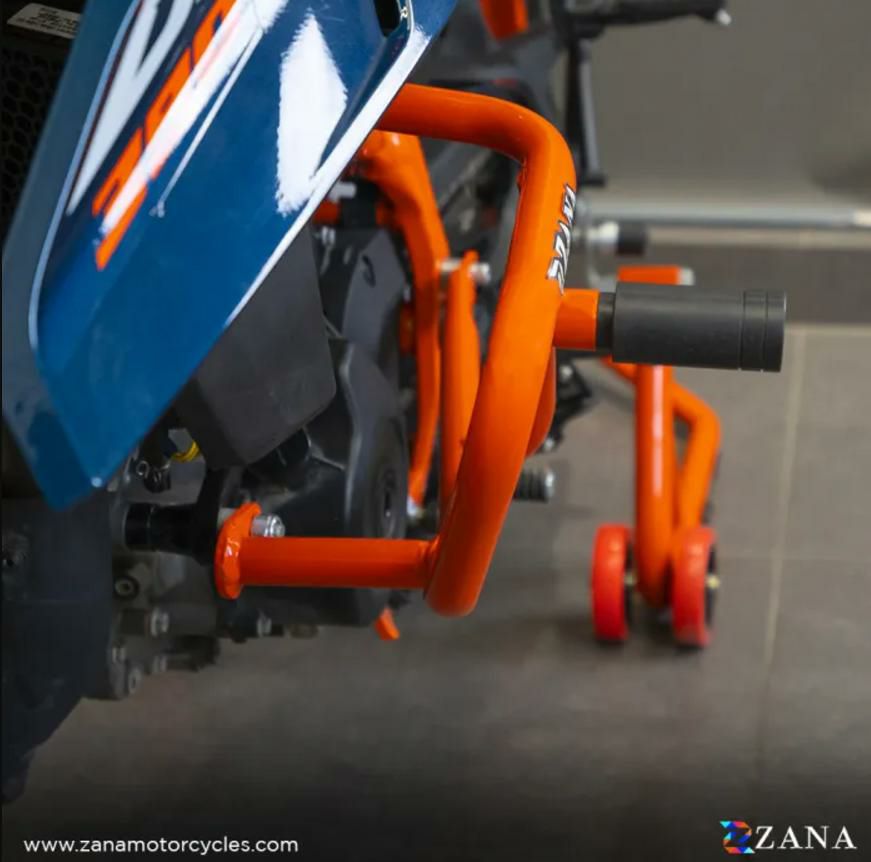 KTM DUKE 250/390 クラッシュガード スライダー付き オレンジ ZANA