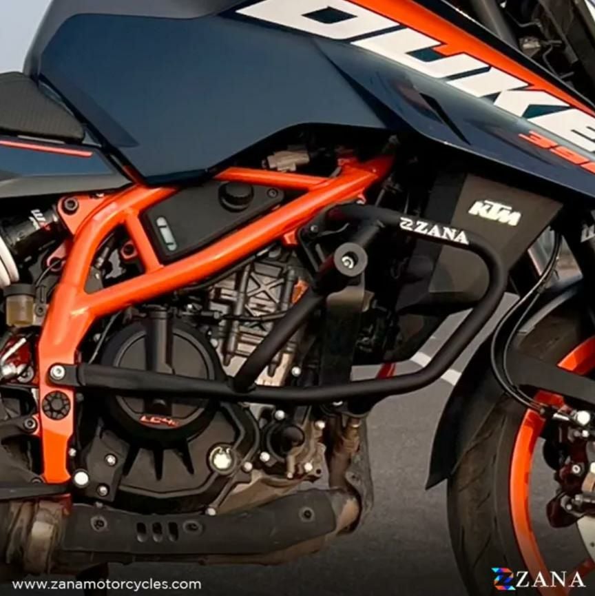 KTM DUKE 250/390 クラッシュガード スライダー付き ブラック ZANA