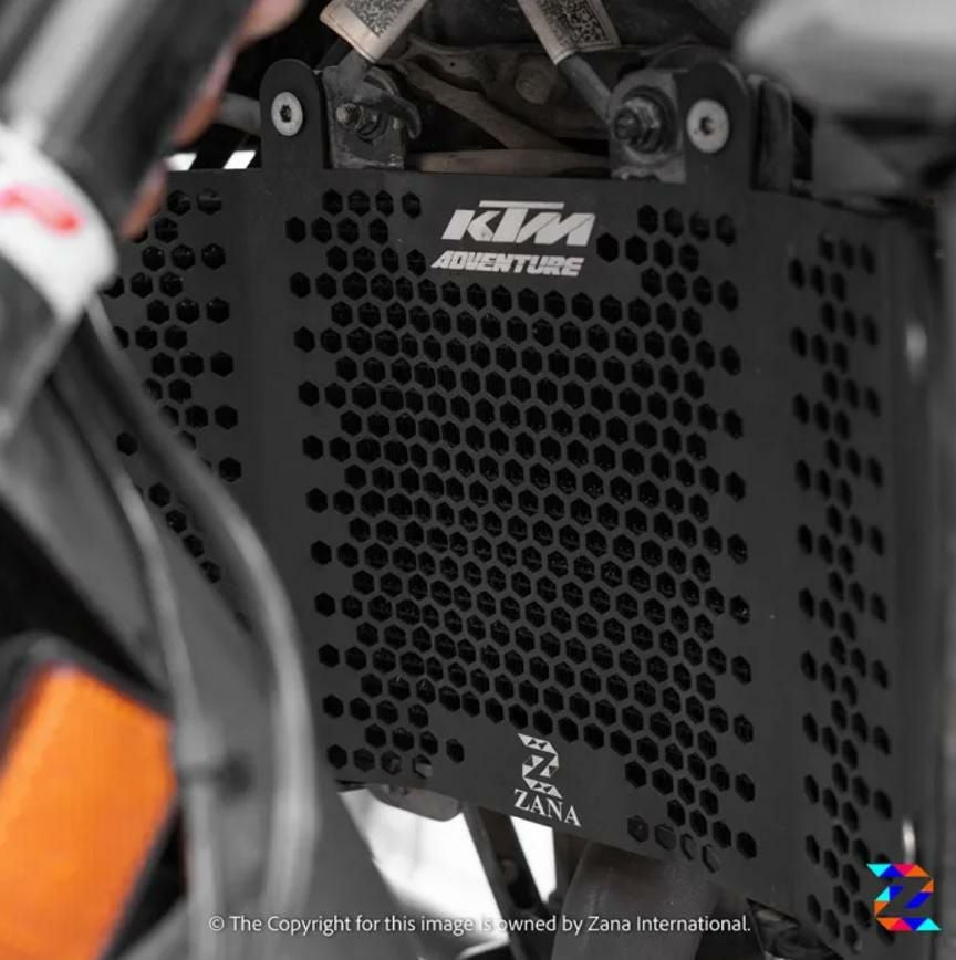 KTM DUKE 250/390 ラジエーターガード アルミハニカム ブラック ZANA