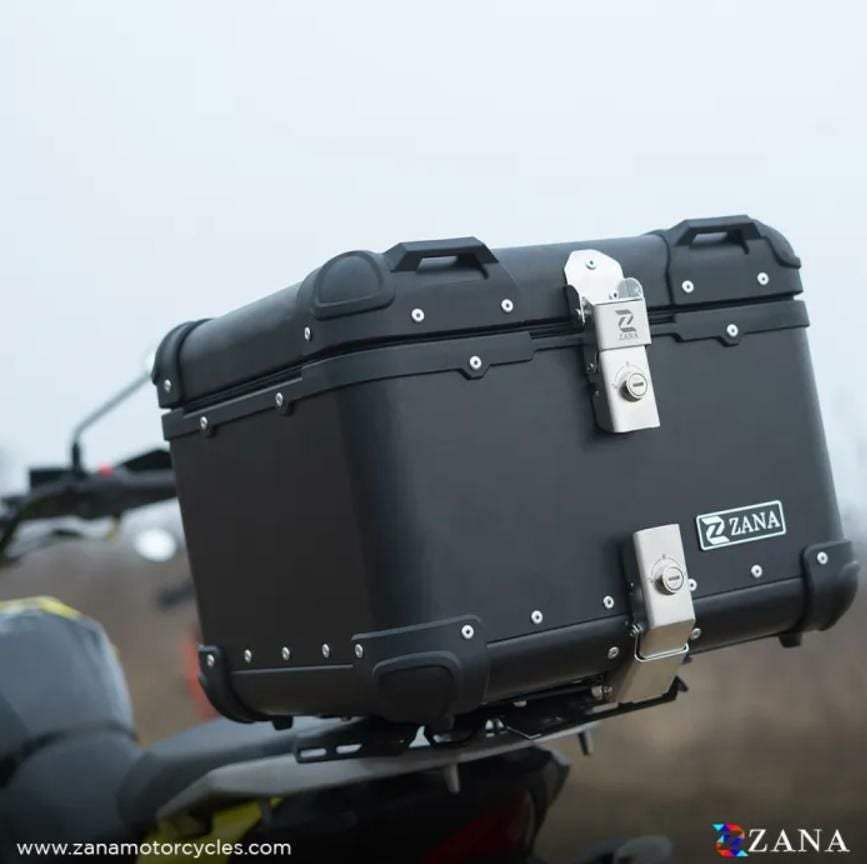汎用 45 リットル アルミトップケース R-フラット ブラック ZANA