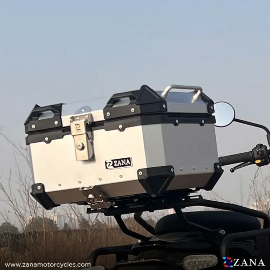 汎用 35 リットル アルミトップケース L-フラット シルバー ZANA