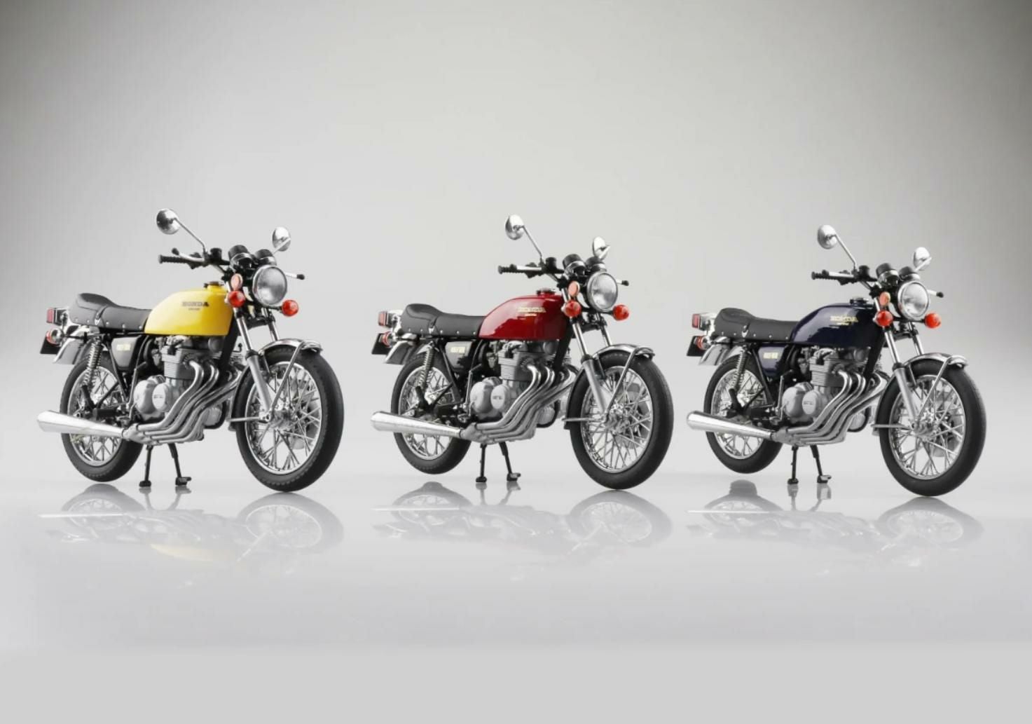 1/12 ホンダ CB400FOUR ライトルビーレッド完成車モデル アオシマ