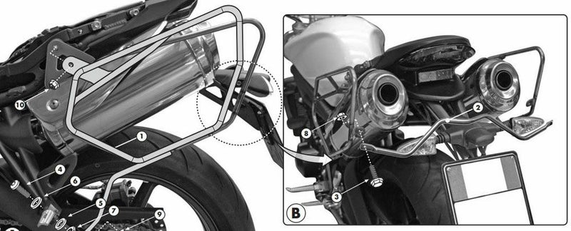 トライアンフ ストリートトリプル675 EASYLOCK ソフトバッグサポート 