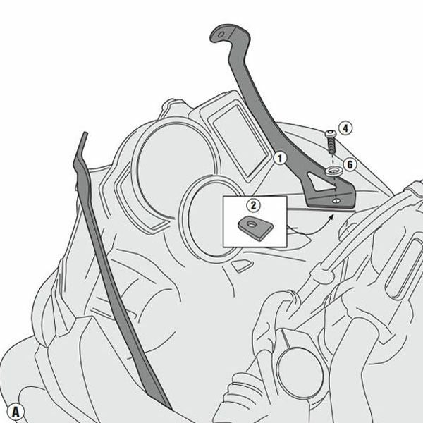 BMW F700GS 13-17 ウインドスクリーン用 フィッティングキット GIVI