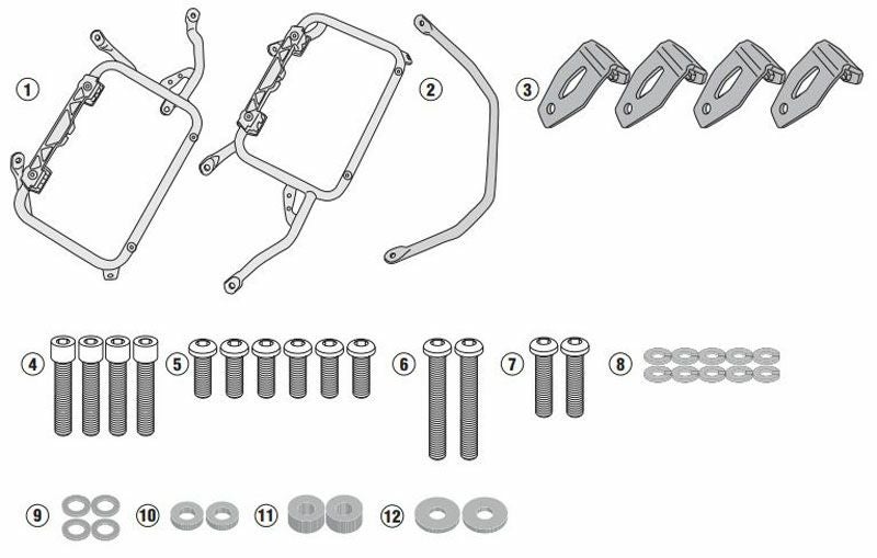 バイク 品 BMW F700GS用 GIVIジビ CAMパニアホルダー