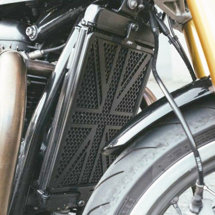 スクランブラー400X/スピード400 ラジエーターガード ユニオンジャック ブラック Motone(モートーン)_1